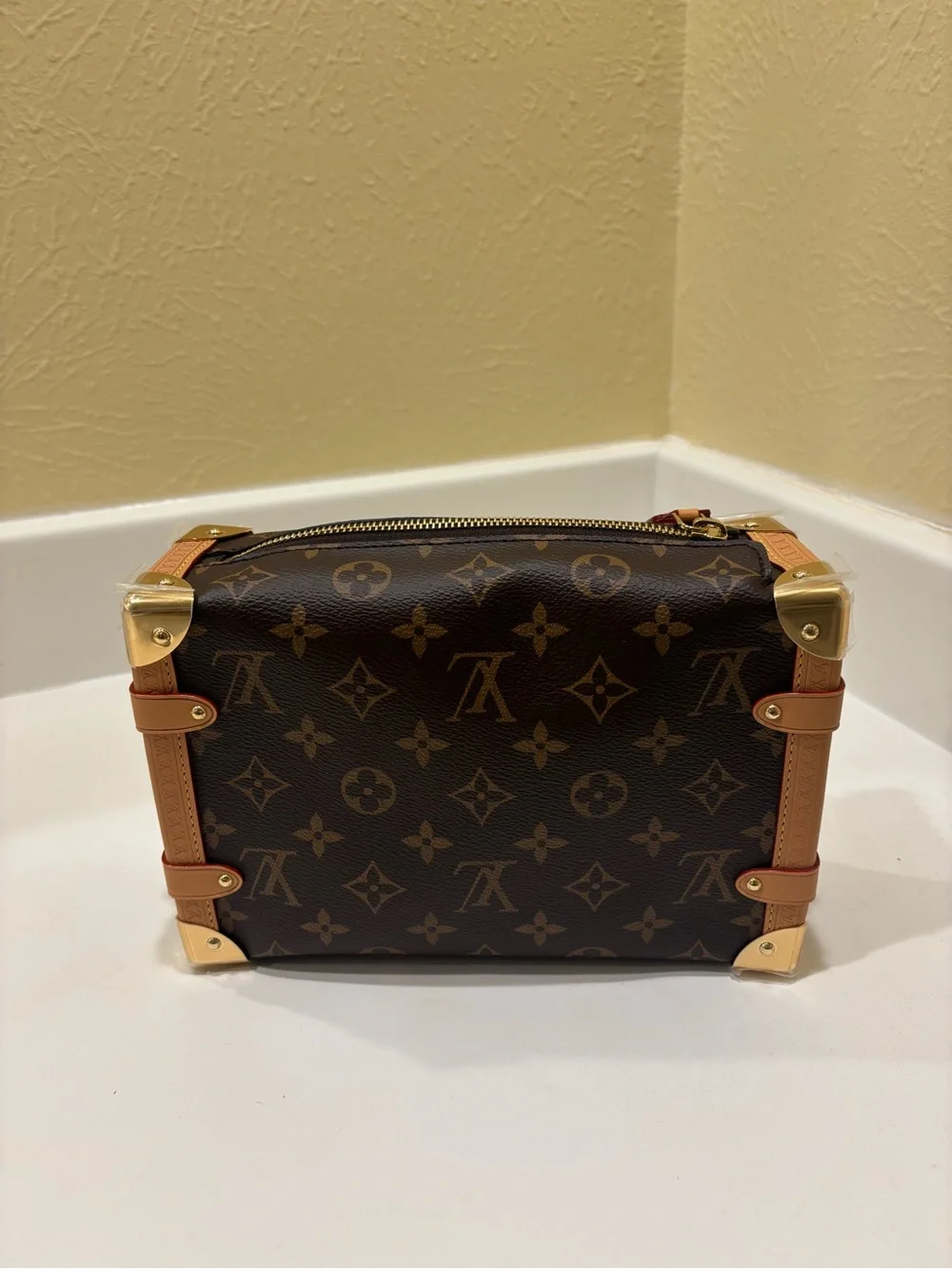 Louis Vuitton Brown Monogram Canvas Petite Trunk Crossbody Bag